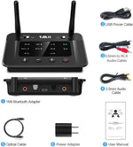 Transmisor Receptor Bluetooth 5.3, adaptador de audio, ent/sal RCA