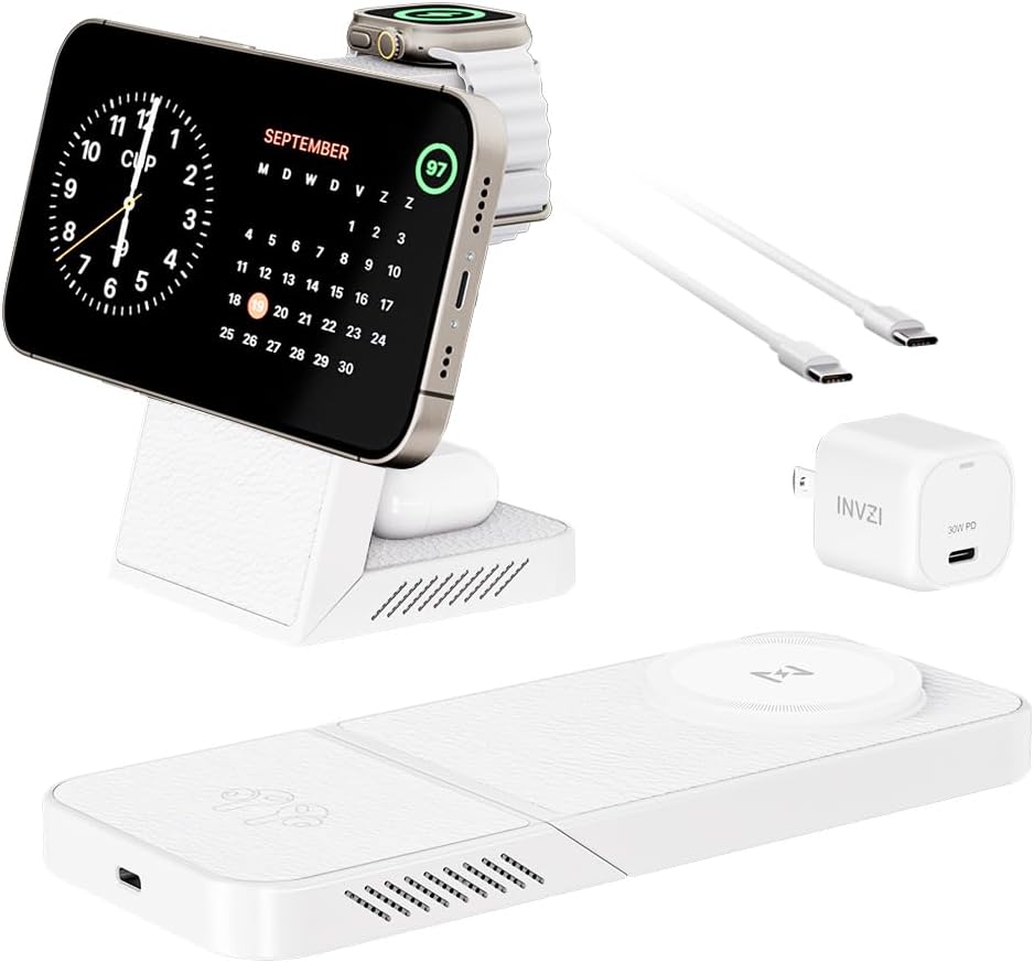 Estacion Carga Wireless Magnetica Multi Dispositivos Qi