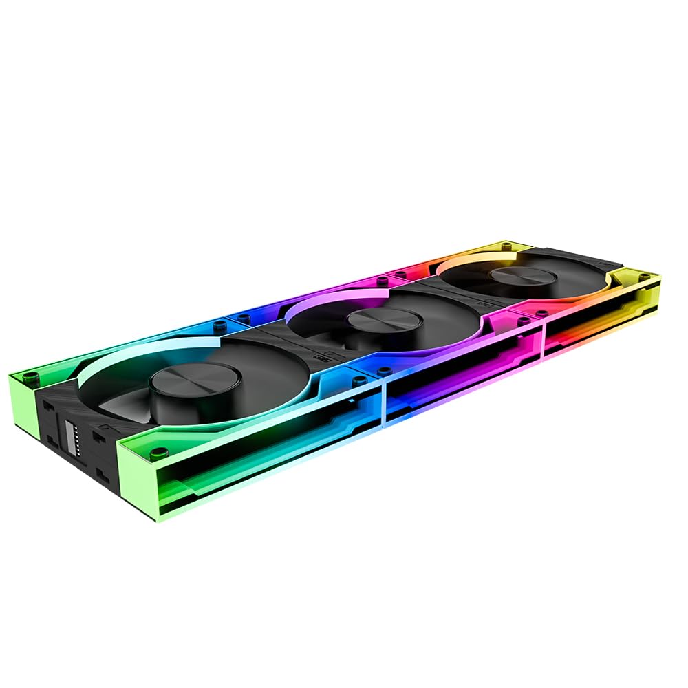 Ventilador de PC JM-V3 120 Infinity Mirror Module Daisy-Chain 4.724 in ARGB PWM