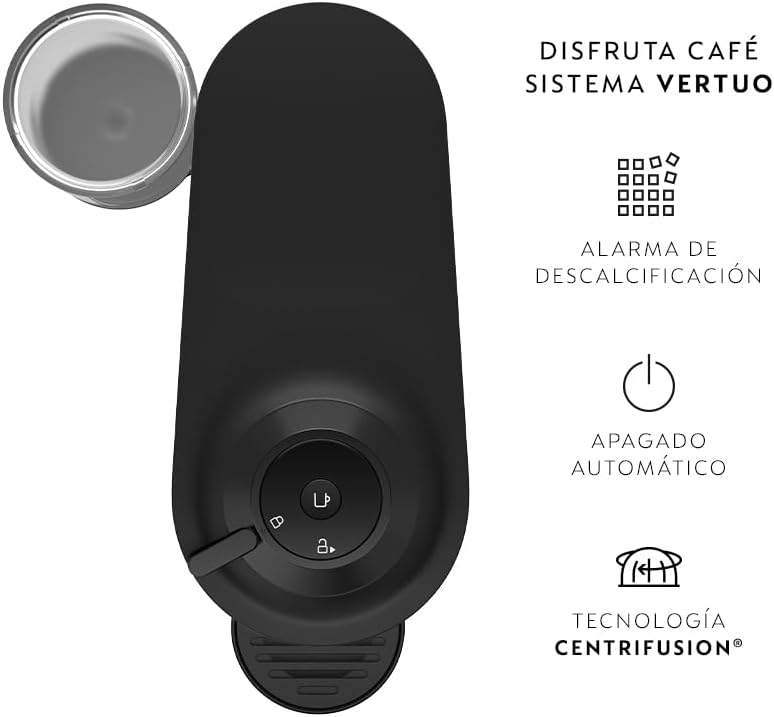 Nespresso Cafetera Vertuo Pop, Color Black + Café de Regalo