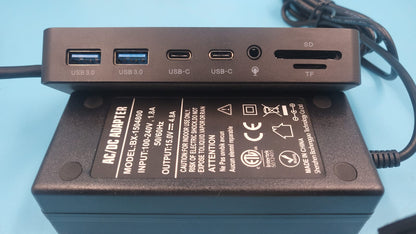 Docking Station Triple Displays Dual HDMI+VGA, 12 en 1