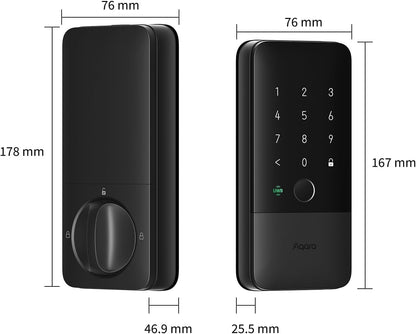 Cerradura Inteligente Aqara U400 DLD06E, Huella Dactilar, Pantalla Táctil.