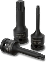 Kit de llaves Torx Star de 1/2", 8 piezas, T30 a T70, CR-MO(DETALLE)
