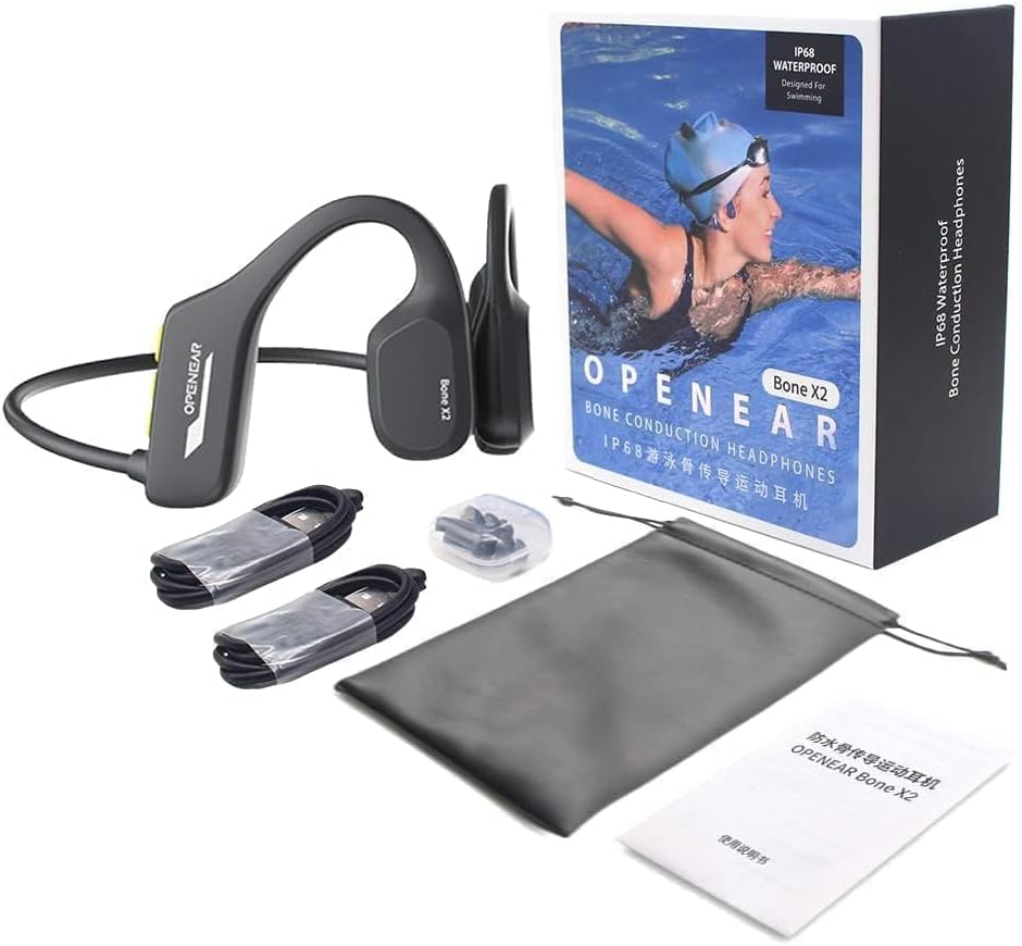 Auriculares de conducción ósea – IPX8 impermeable Bluetooth.