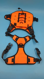 Arnés táctico Wingoin naranja, para perros medianos, reflectante ajustable