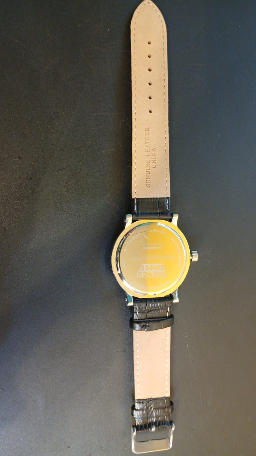 Reloj para adultos, correa de cuero, Looney Tunes, Pato Lucas.