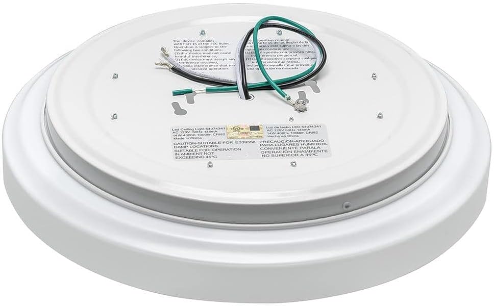 Luz LED redonda, montaje empotrado de 12', Hampton Bay (DET. CAJA)