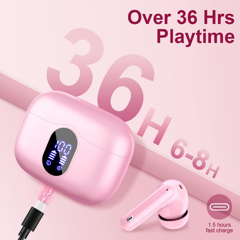 Auriculares Inalámbricos Btootos A90 Bluetooth rosa