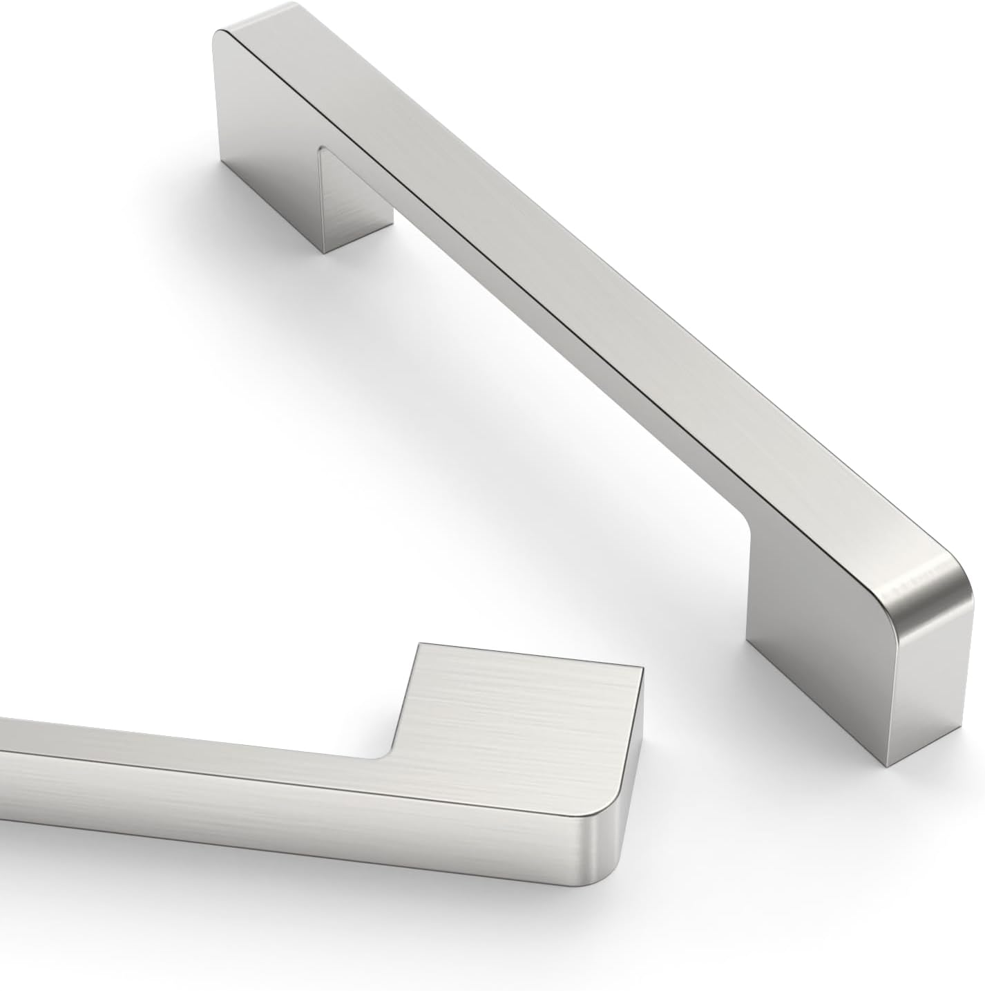 Juego de 20 manijas de gabinete, niquel cepillado, de 5".