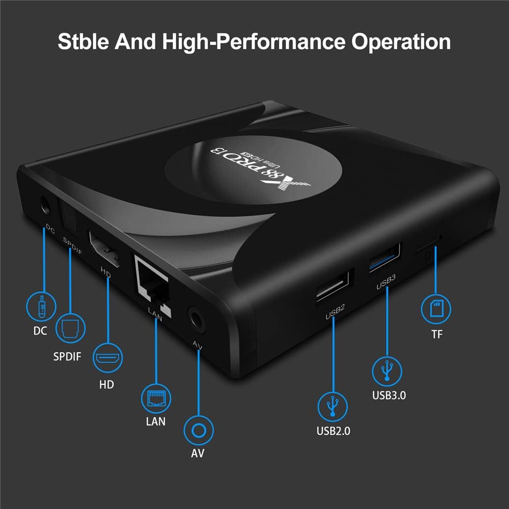 Reproductor inteligente, TV Box Android 13.0, 4GB RAM, 64GB ROM.