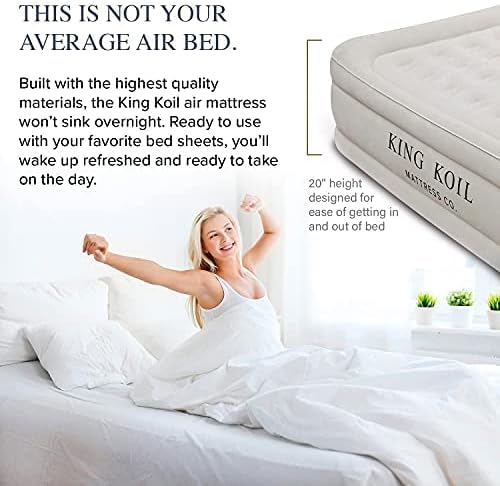 King Koil Colchón de Aire de Lujo California King con Bomba Integrada