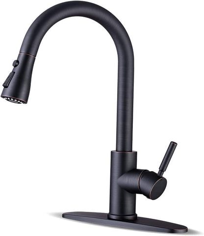 Grifo de cocina con pulverizador extraíble WEWE, arco alto (DETALLE)
