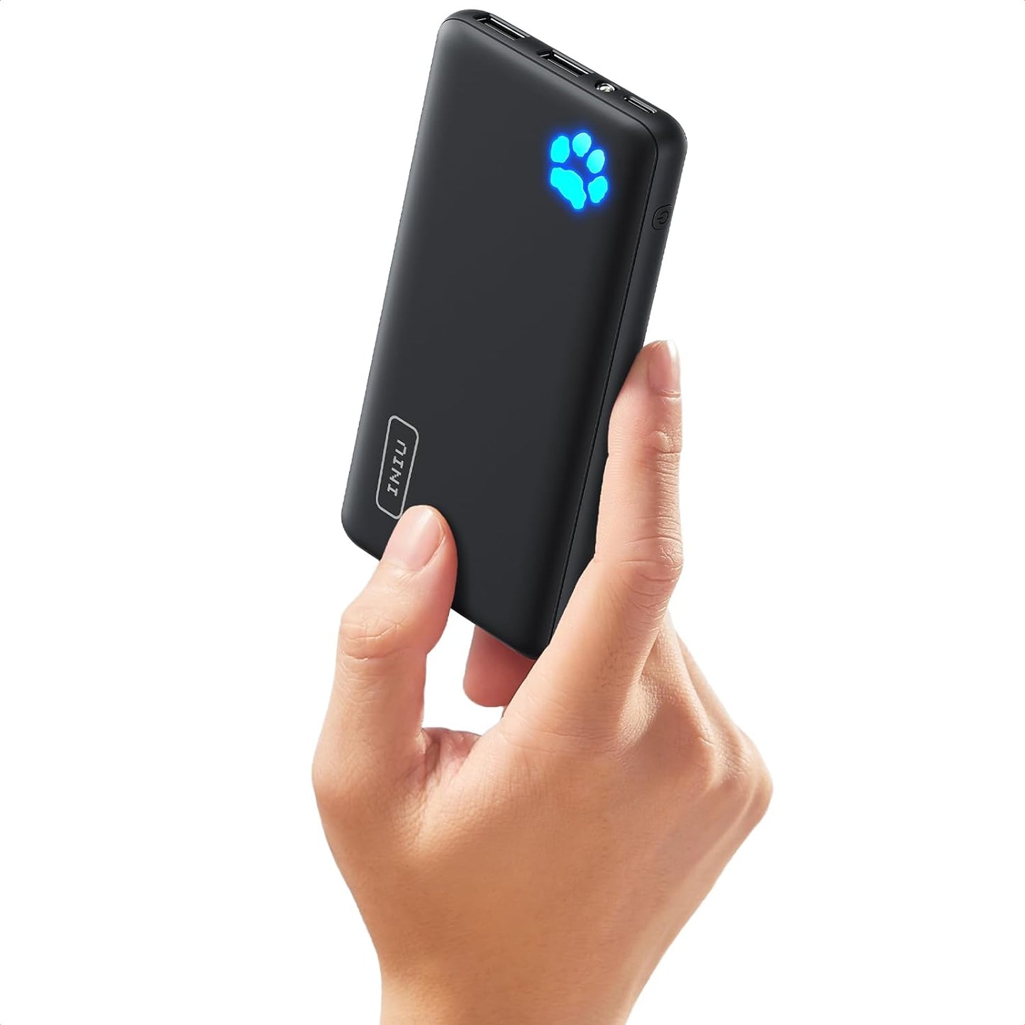 INIU Power Bank, USB C más Delgado 10000mAh Bateria Portatil.