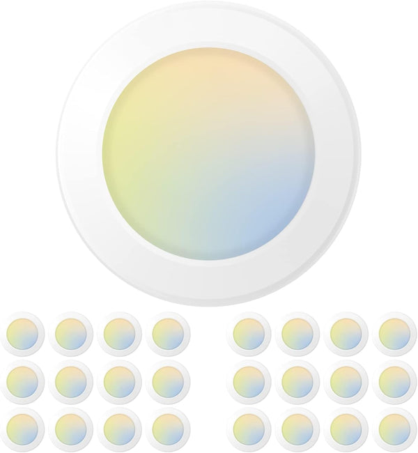 Luces LED  5/6" de disco de techo regulables, 2700 K-6000 K Amico