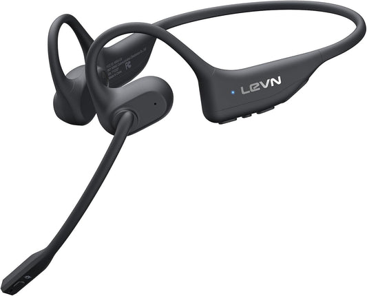 LEVN - Auriculares de oído abierto con micrófono.