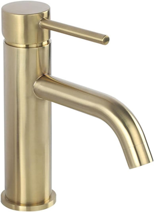 Grifo de lavabo de un solo orificio montado en cubierta de latón, Monomando