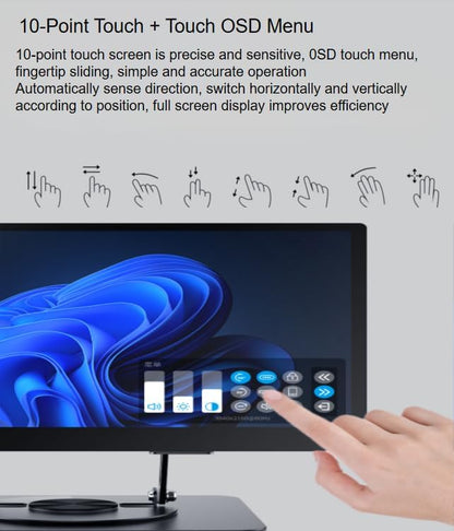 Monitor portátil Tanxjia HX156UT, 15.6", visualización táctil OLED 4K.