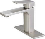 Grifo monomando para lavabo de baño Niquel cepillado
