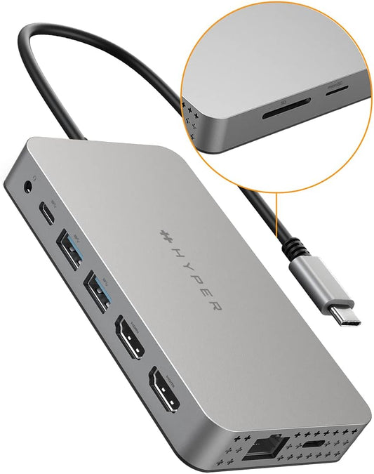 Concentrador USB C Hyper Drive M1 M2 para MacBook