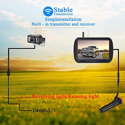 Cámara Reversa Inalámbrica Dohonest V25 HD 1080P 5"