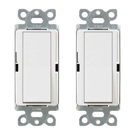 Lutron Apagador Convencional On/Off CA1PSWHS, 15A, 2PCS.