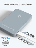 Batería inalámbrica magsafe, Q.Mag Power 9, con soporte. (GRIS)