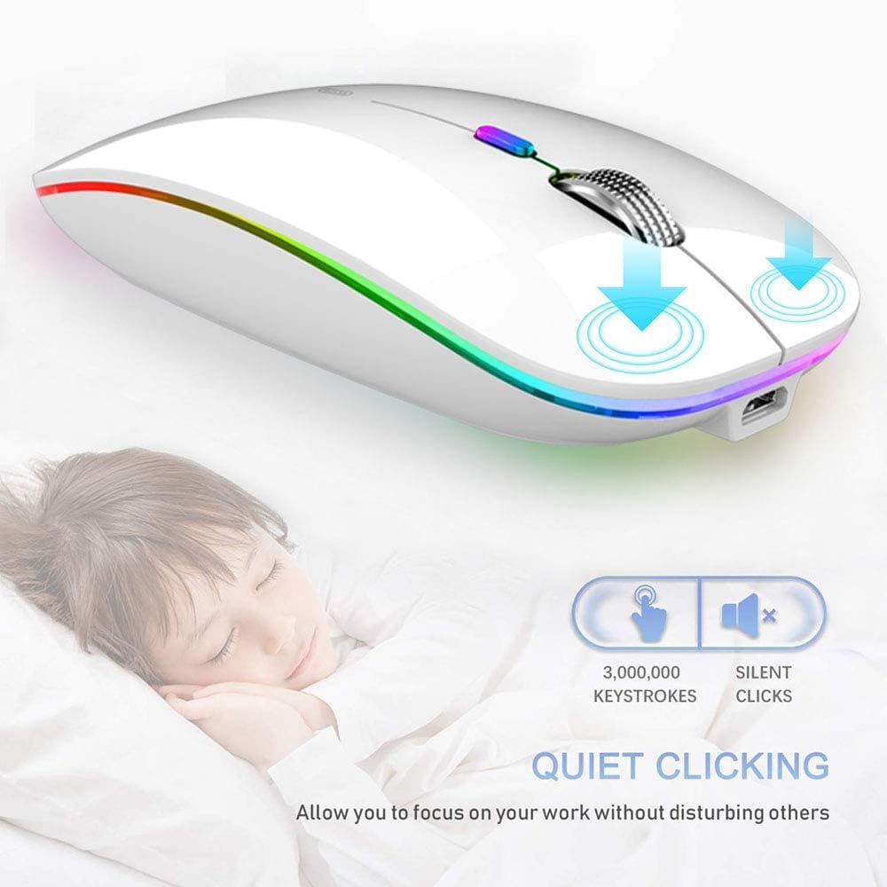 Ratón inalámbrico Bluetooth TENMOS, LED delgado.