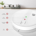 Juego De Detectores De Humo Interconectados, 4pcs, Bat. Remp