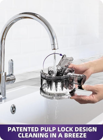 ACOQOOS Extractor Prensado Frio 1.8L Boca Ancha 13.5cm