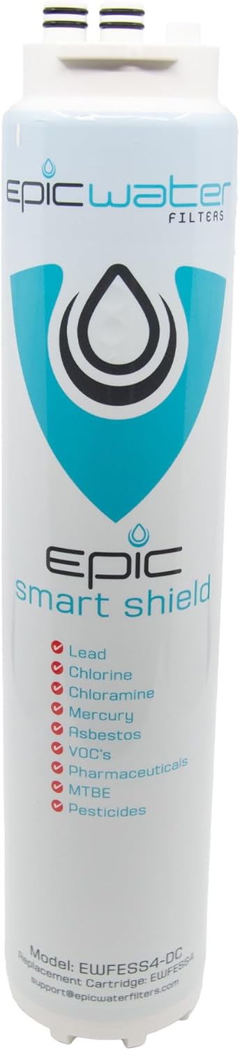 Filtro de agua debajo del fregadero, Epic Water, NSF 53, (DETALLE CAJA).