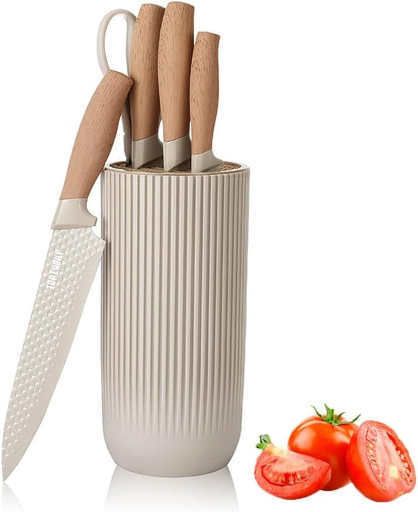 Set Cuchillos Cocina Top Lucky 6 Piezas Con Base