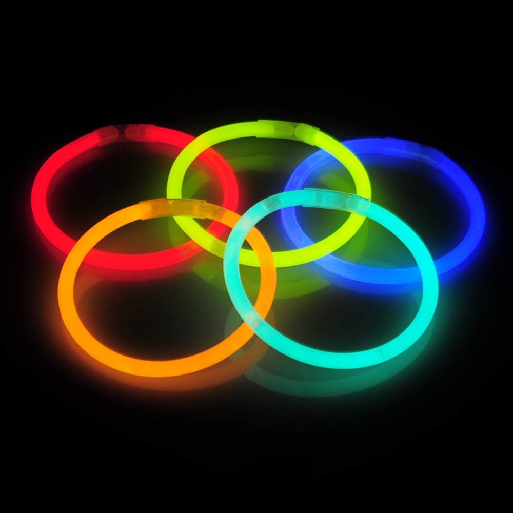 Glow Sticks Bulk 8" pulseras que Brillan en la Oscuridad, 400pcs.