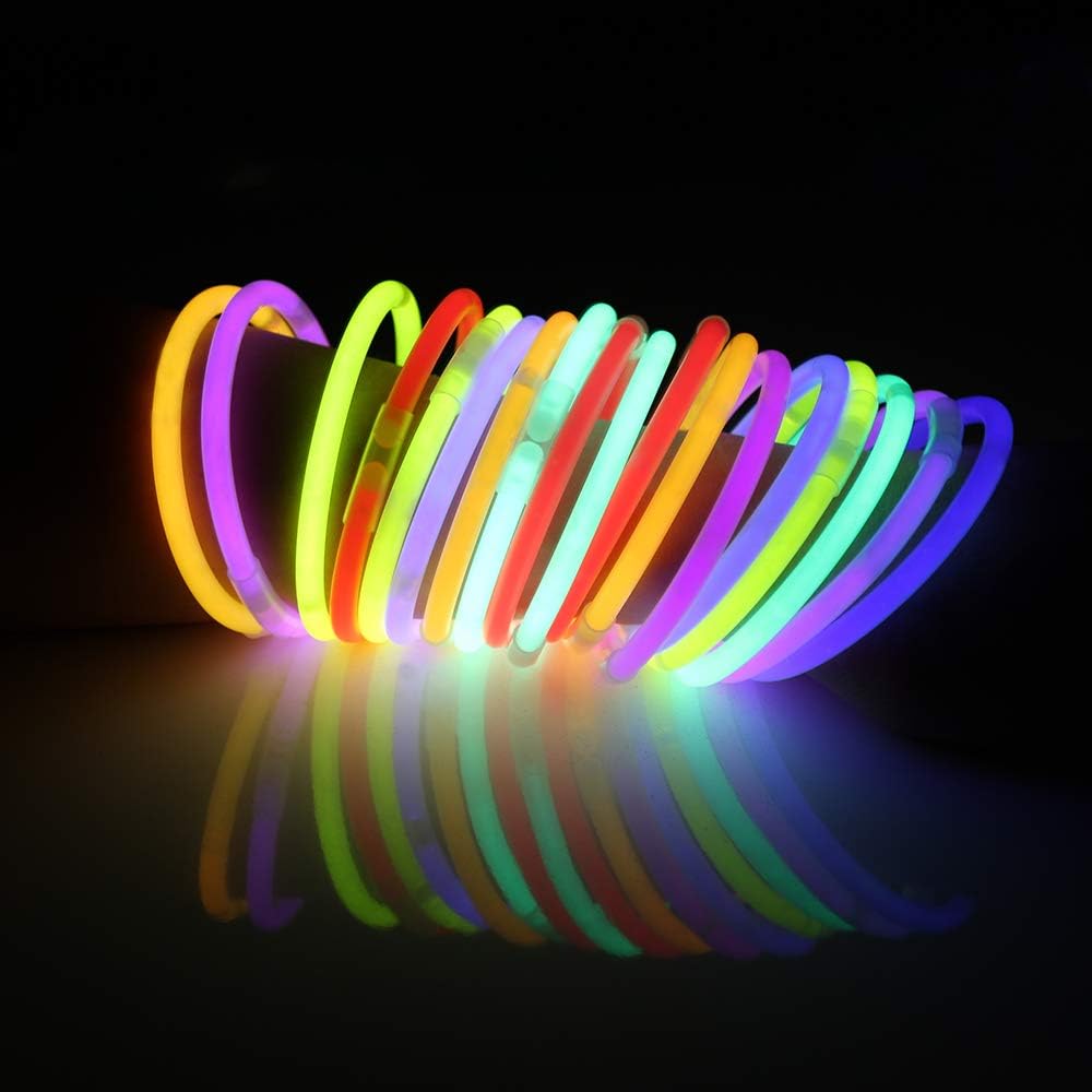 Glow Sticks Bulk 8" pulseras que Brillan en la Oscuridad, 400pcs.