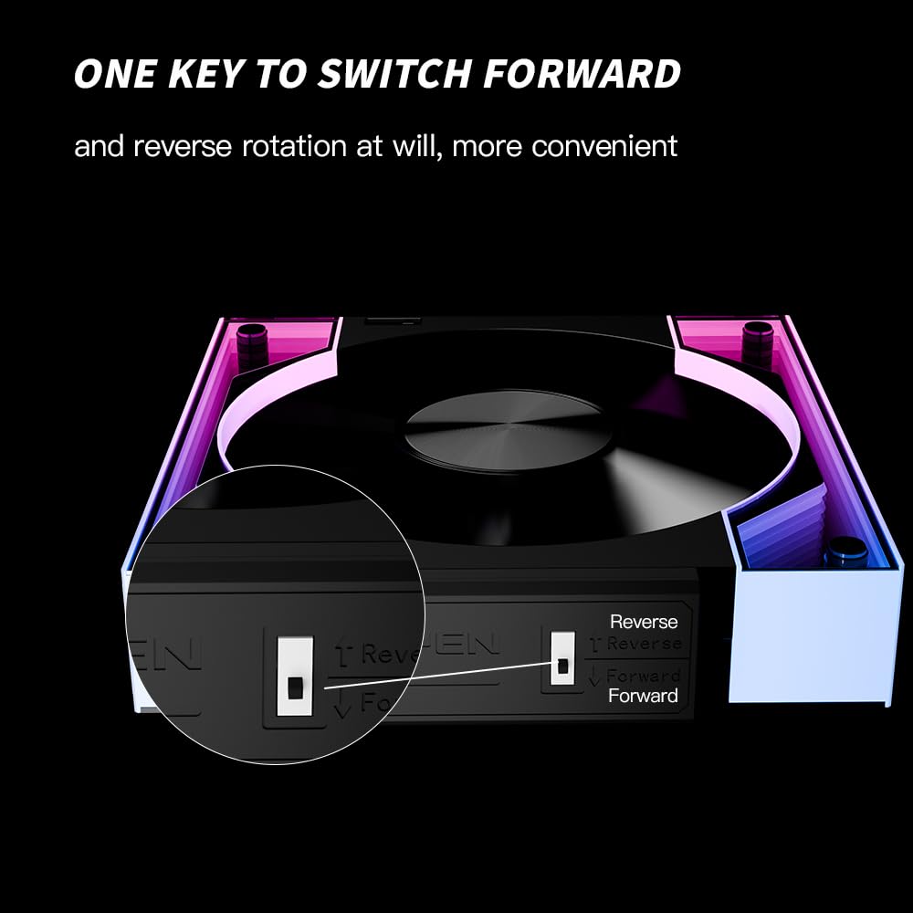 Ventilador de PC JM-V3 120 Infinity Mirror Module Daisy-Chain 4.724 in ARGB PWM