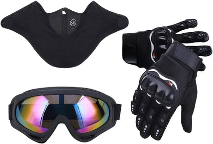 OUMURS Casco  De Motocross Para Adultos Con Gafas, Guantes y Máscara.
