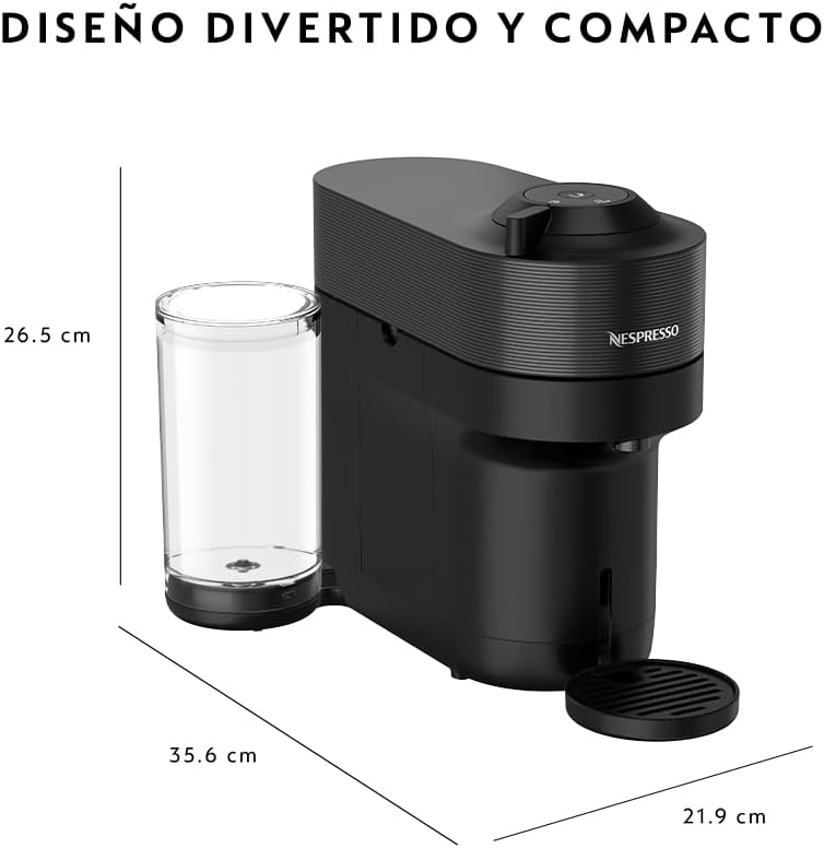 Nespresso Cafetera Vertuo Pop, Color Black + Café de Regalo