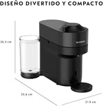 Nespresso Cafetera Vertuo Pop, Color Black + Café de Regalo
