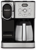 CUISINART Cafetera térmica de 10 tazas y cafetera de una sola reserva.