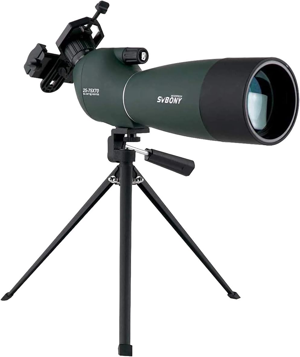 SVBONY SV28 Telescopio Terrestre 25-75x70 Impermeable.