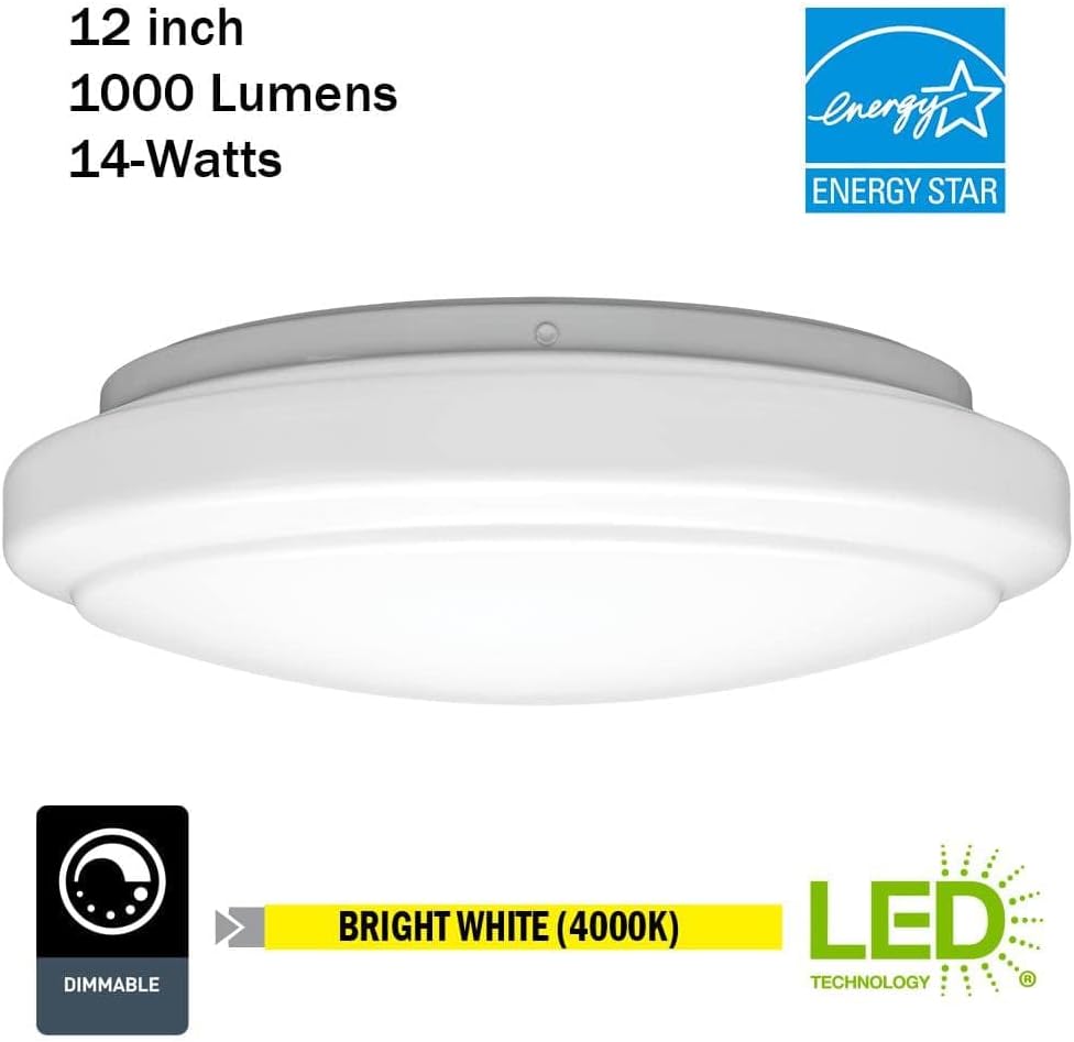 Luz LED redonda, montaje empotrado de 12', Hampton Bay (DET. CAJA)