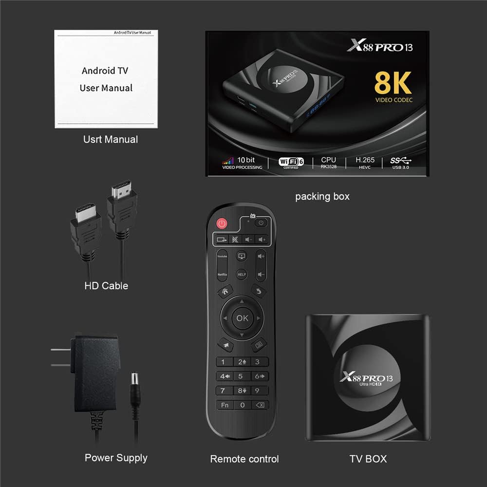 Reproductor inteligente, TV Box Android 13.0, 4GB RAM, 64GB ROM.