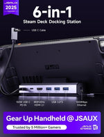 Docking Station, para Steam Deck, 6 en 1, HDMI, Ethernet, 3 USB.