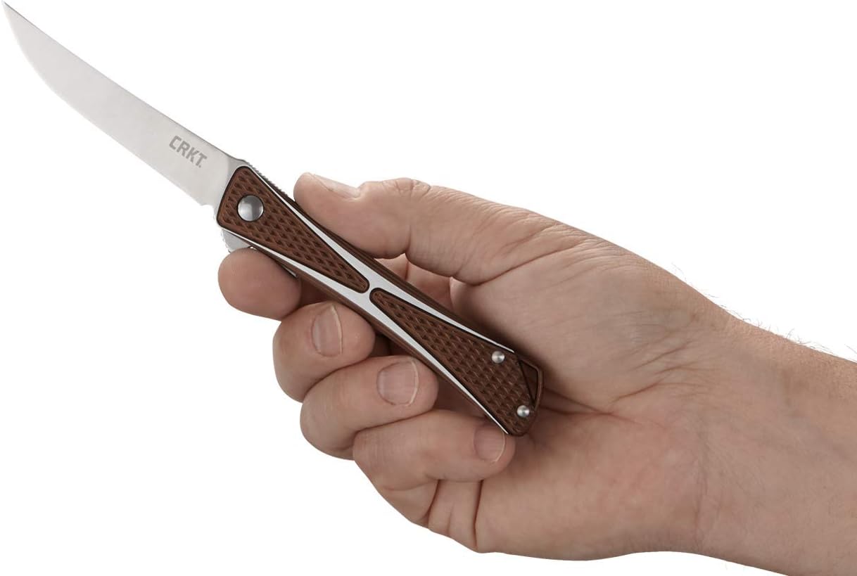 Cuchillo de bolsillo plegable, CRKT Crossbones EDC, aluminio.