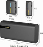 Mic Inalámbrico 7RYMS DW40, 4 Canales 48kHz/24bit, Estuche
