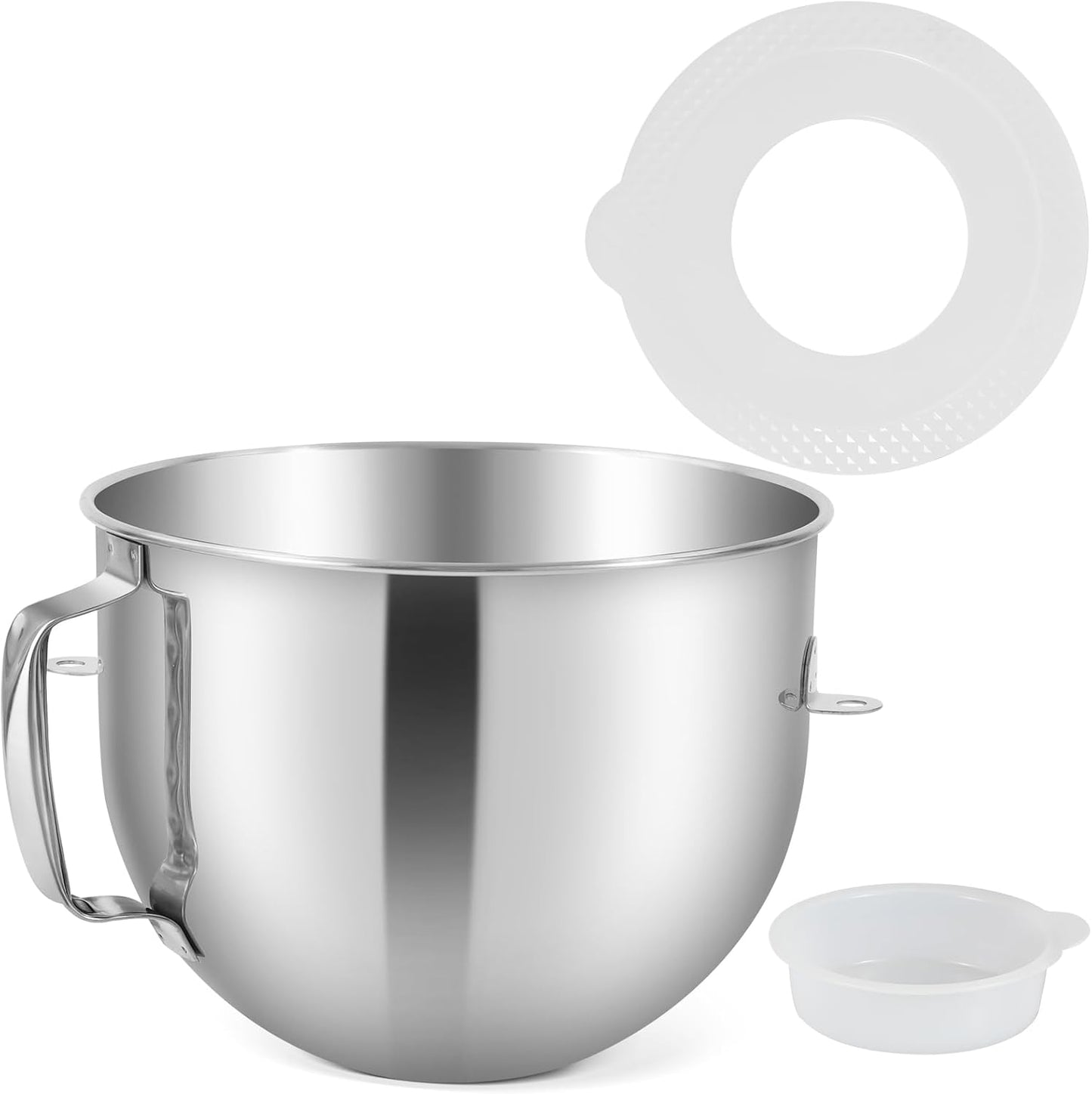 Cuenco mezclador de acero inoxidable de 7qt con tapas comp. kitchenaid de pie