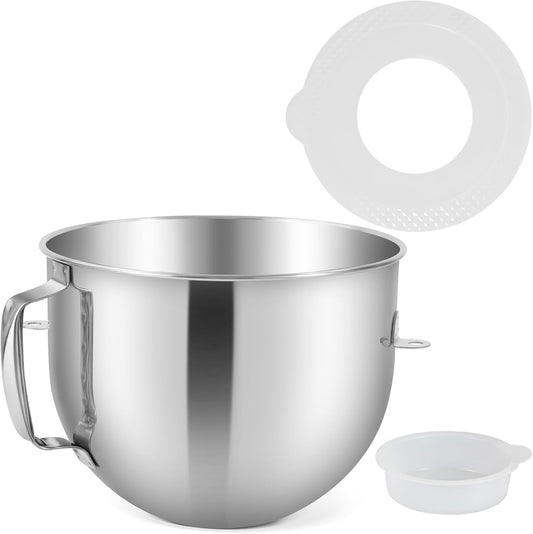 Cuenco mezclador de acero inoxidable de 7qt con tapas comp. kitchenaid de pie