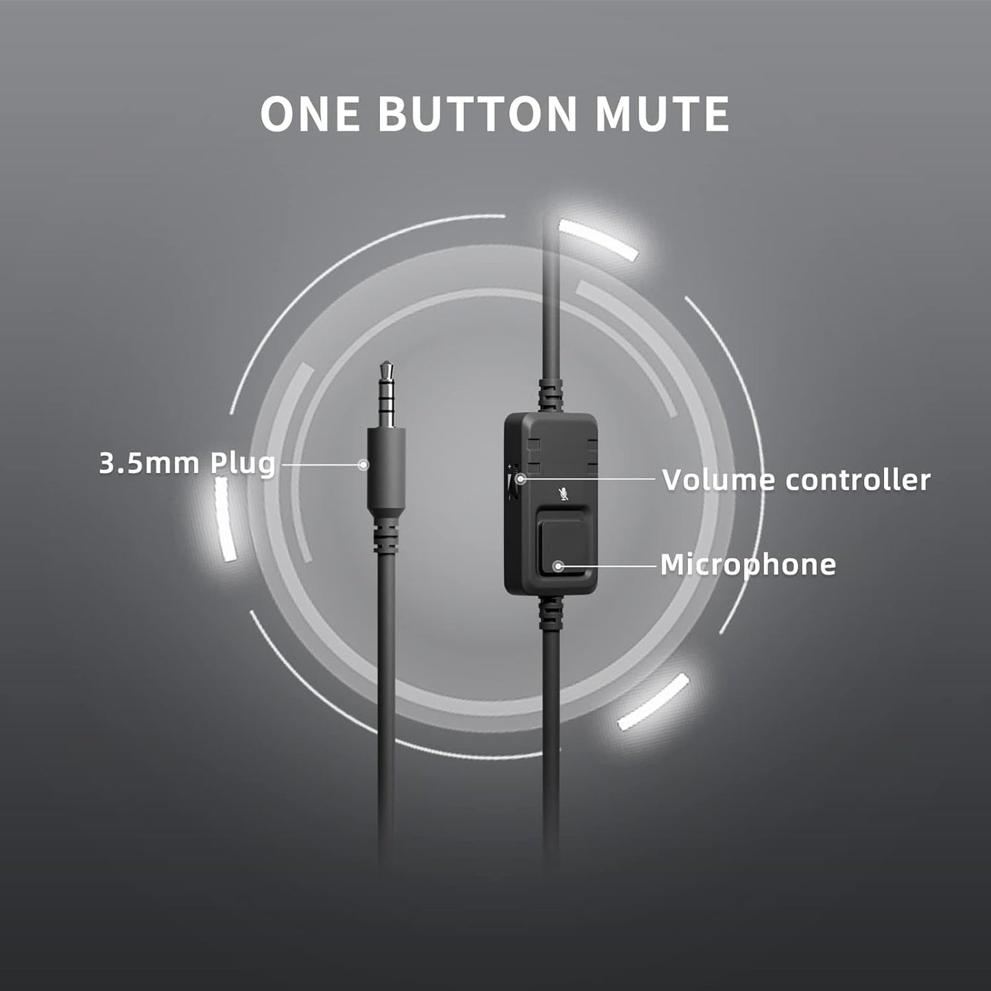 Auriculares stereo p/ juegos, con micrófono, desmontables, SOMIC.