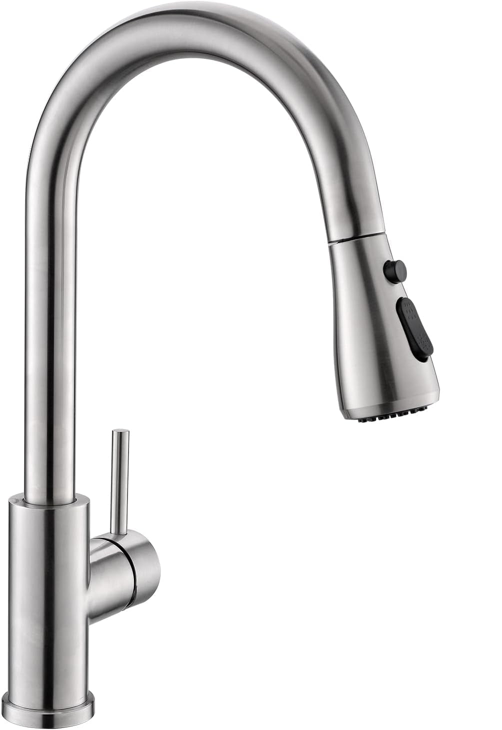 Grifo de fregadero de cocina, níquel cepillado, rociador desplegable.