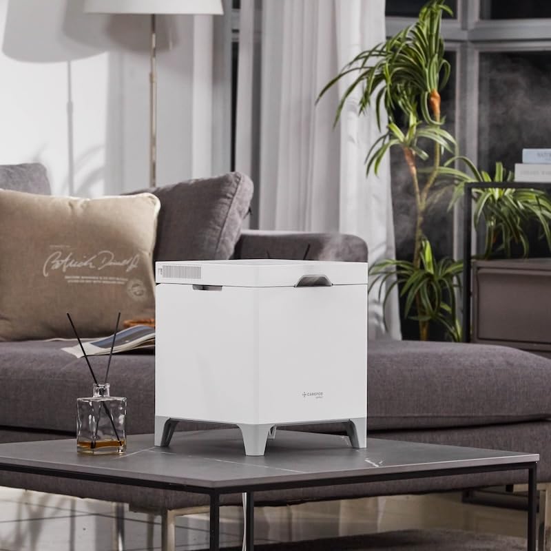 Humidificador híbrido, Carepod, acero inoxidable frío/cálido (USADO).