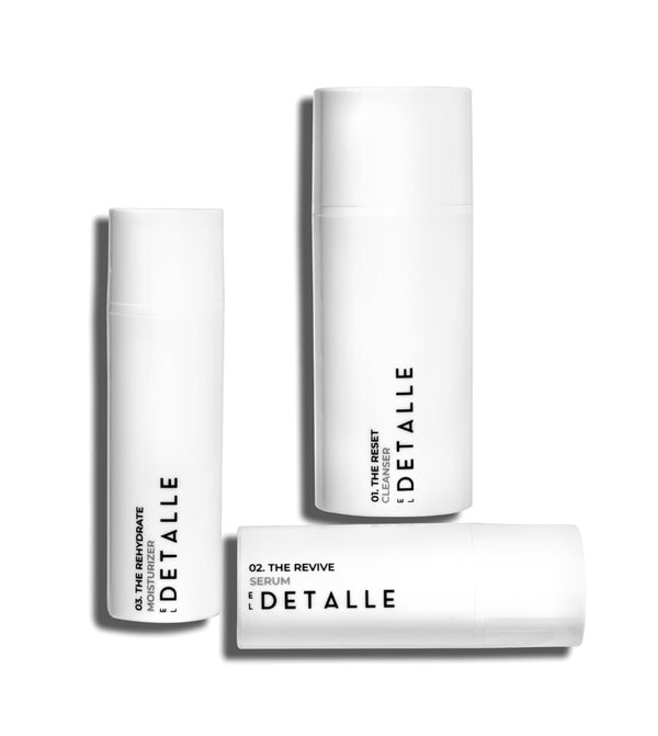 Set de 3 pasos de skincare, El Detalle, The Régimen, todo tipo de piel.